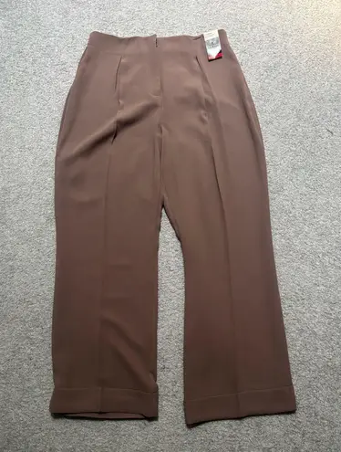 New York And Company Brown Pleated Trousers