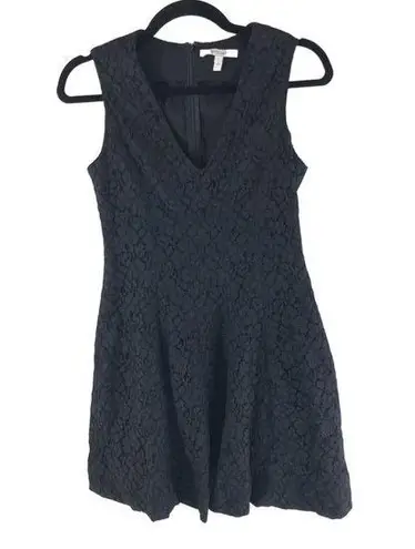 Derek Lam 10 Crosby Dress A Lined Mini Lace Overlay Sleeveless V Neck Black 2