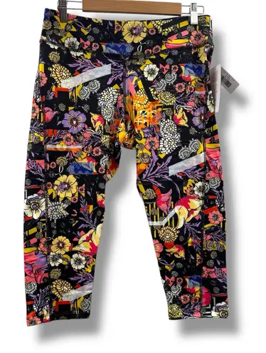 LuLaRoe NWT Jade Capri Leggings Women’s Size XL Multicolor Floral High Rise