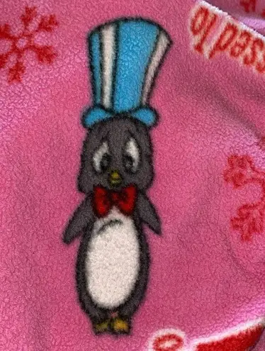 WARNER BROTHERS Playboy Penguin fleece pajama pants dressed to chill size XL Pink