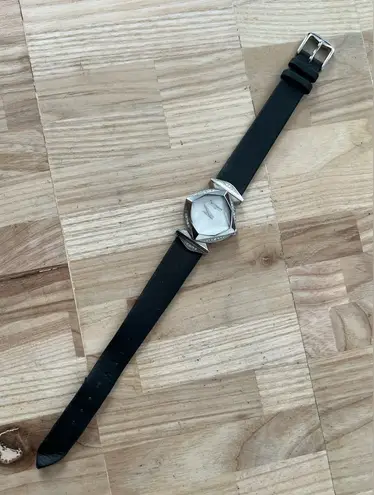 Wittnauer Longines Rare Genuine Diamonds Ladies Watch Uniquely Shaped Crystal Silver