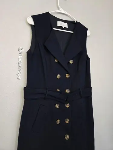 Pearl by Lela Rose Navy Ponte Double Breasted Dress Blue Size 10