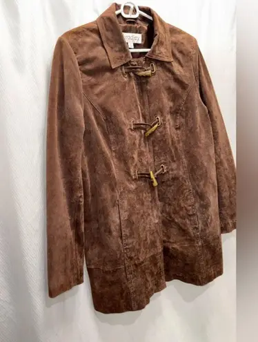 Bradley Bayou Vintage Women’s Washable Suede Brown Toggle Coat