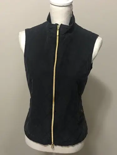 Black Diamond BOBBY JONES Clover GOLF  Quilted 2-Way Zip VEST