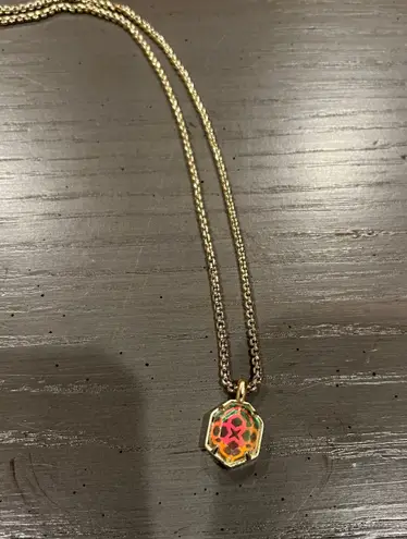 Kendra Scott Teo Dichroic Glass Gold Necklace