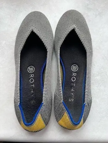 Rothy's Rothy’s 8W round toe flats black yellow