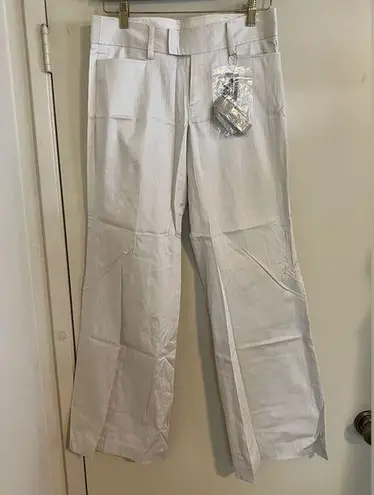 Entertainer Beige Striped Pants Bell Bottom Flares Dress Slacks Casual