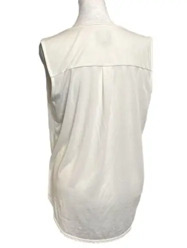 No 11 Las Angeles NWOT white front cross tank w/ stretch waist + long back small