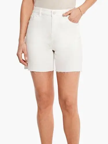 Nic+Zoe NZ Denim Mid Rise 5” Jean Short Paper White Women’s Sz 27