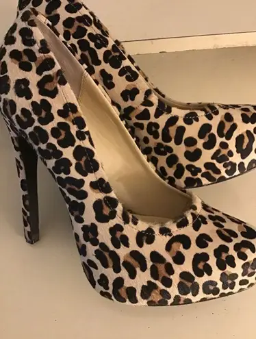 Kelsi Dagger women animal print platform pump heel Brette shoes US 7.5