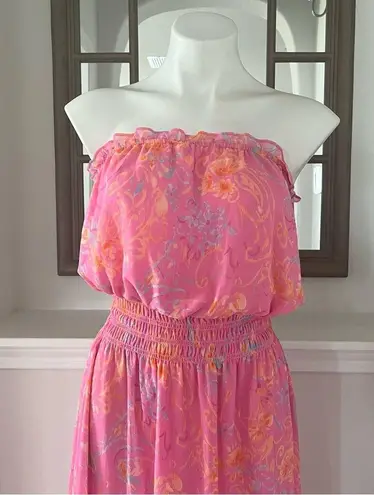 Ramy Brook Strapless Midi Dress Tiered Size S New with Tag $485.00