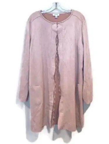 Carmen Marc Valvo Dusty Rose Women's Lightweight Duster Jacket