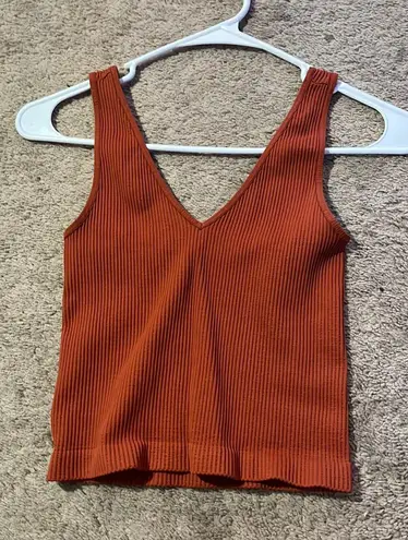 H&M red crop top 