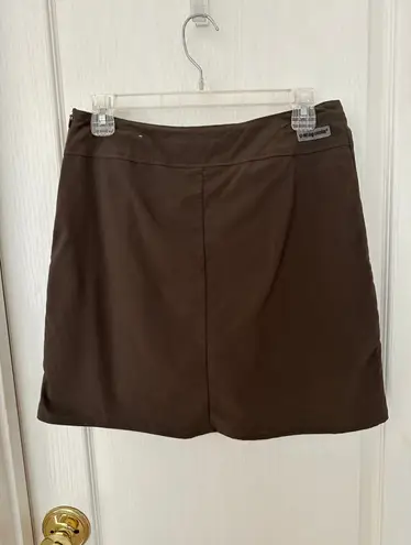 Patagonia Woman's Tech Fishing/Hiking Pull On Skort/Skirt Brown, Sz 6.