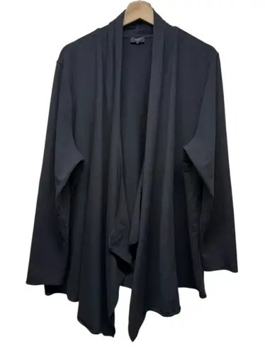 Talbots  Womens Plus 3X Open Front Black Cardigan Sweater Pima Cotton Modal - Image 1