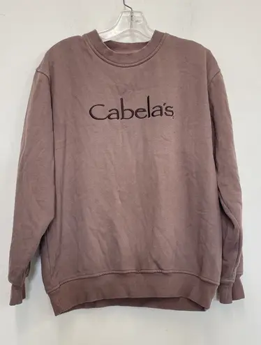 Cabela's Dusty Pink Pullover Sweatshirt Women's Embroidered Logo - Size M