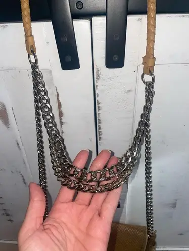 Ramy Brook Camile Snake Embossed Suede Leather Crossbody 🤎