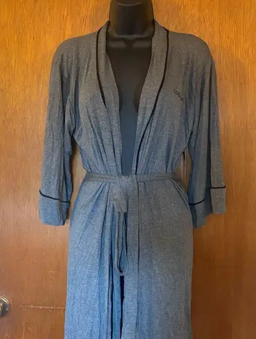 Bebe 🆕  Grey Robe with Black Line Accent