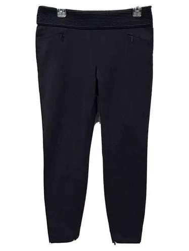 Hugo Boss Boss Pants Women's Size 6 Dress Navy Blue Side & Ankle Zippers Tapered