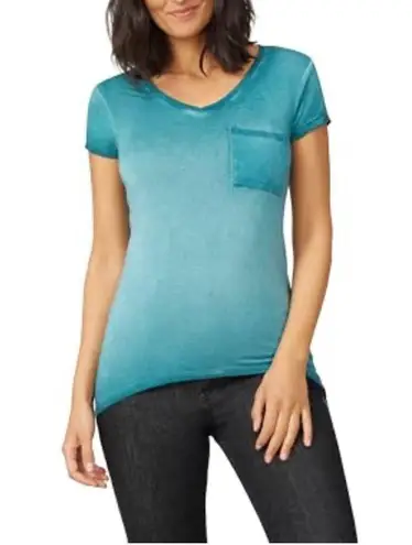Cable & Gauge Sport V-Neck T-Shirt Turquoise Mineral Wash M