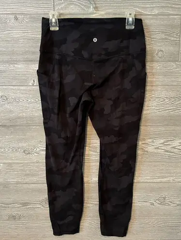 Lululemon  black and grey camo leggings align size 10 25” inseam