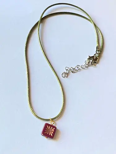 Handmade unique quality Czech glass bead fairy boho vintage retro style necklace🌿✨