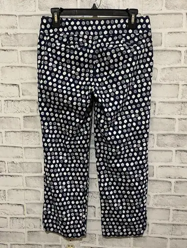 Lilly Pulitzer  Palm Beach Fit navy blue with white lemon print cropped pants 2