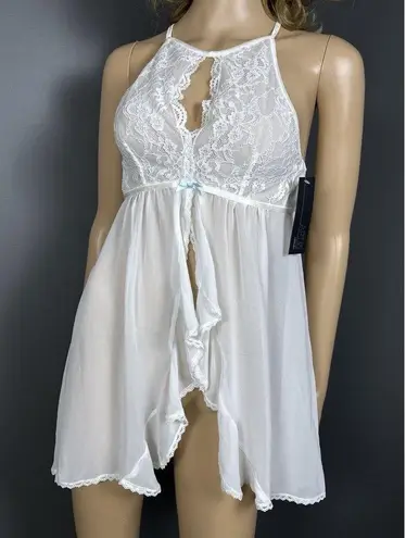 Apt. 9  Intimates Size Medium Chemise Babydoll White Bridal High Neck Lingerie