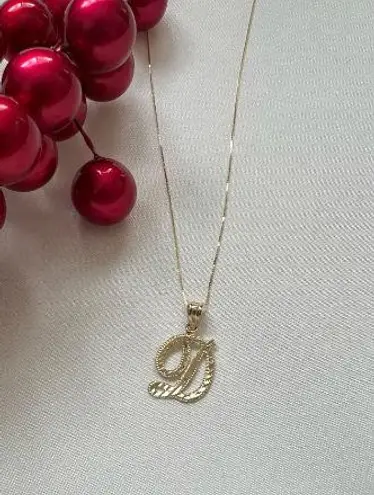 Tehrani Jewelry Initial or letter charm 14k Solid Gold initial Pendant | perfect gift | letter D | Initial D |  |