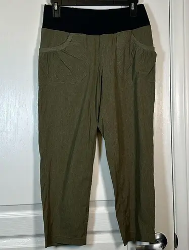 prAna  Summit Pull On Pant Cargo Green Heather Size Small EUC #OC-162