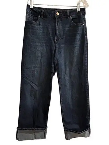 D. Jeans Women's Size 6 Blue Rolled-Up Cuff Denim Jeans Medium Wash