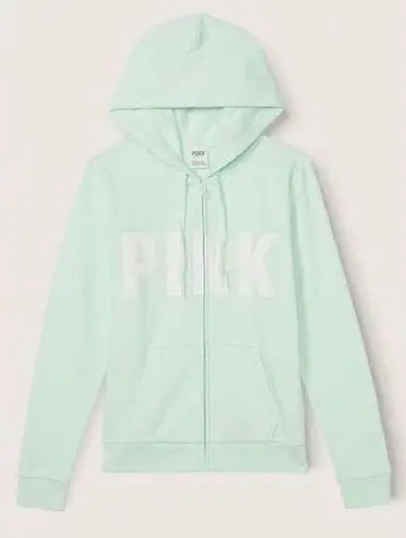 Victoria's Secret VS PINK Mint Green Zip Up Hoodie Size M