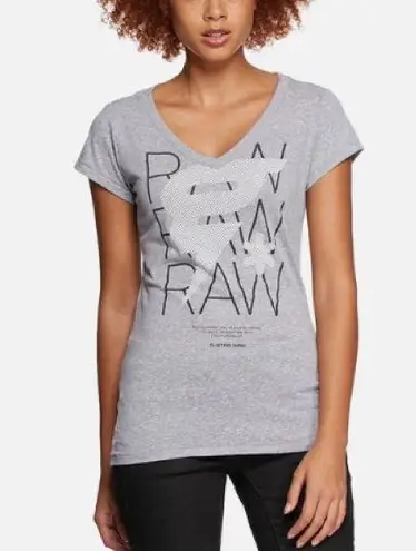 G-star Raw Redill Slim V Neck Tee Gray