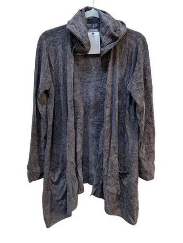 Barefoot Dreams - CozyChic Ultra Lite Hooded Seashore Cardigan - Gray Size Small