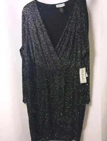 Bee Darlin PLUS SZ JR SZ 21 BLACK GLITTER DRESS. GREAT FOR FORMAL PARTY PROM
