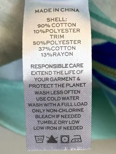 Hill House NWT The Allie Zip Hoodie in Ocean Kaleidoscope Blue