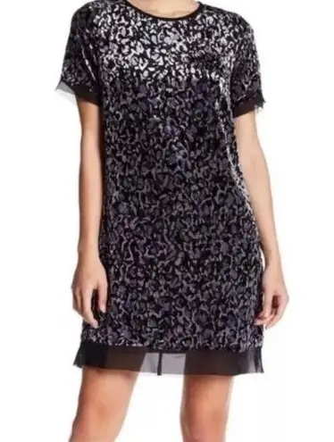 Superfoxx New! Leopard Metallic Overlay Mini Dress Party NYE