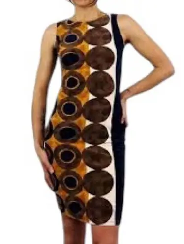 Joseph Ribkoff Modern Geometric Sheath Knit Dress Sz 8 Business Career Stretch