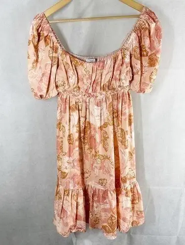 Derek Lam 10 Crosby Ada Balloon Sleeve Floral Mini Dress Size 4