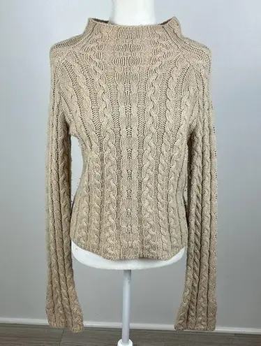 Old Navy  Tan Cable Knit Turtleneck Sweater Size M