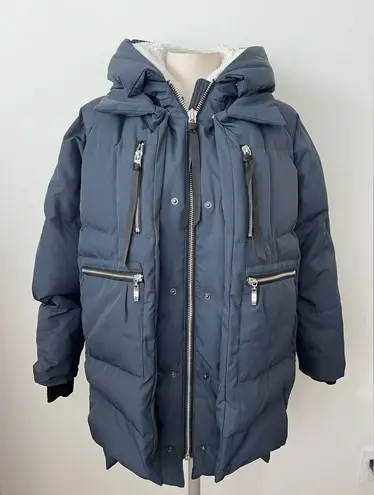 Amazon  Navy Down Filled Parka Puffer Coat Size XS