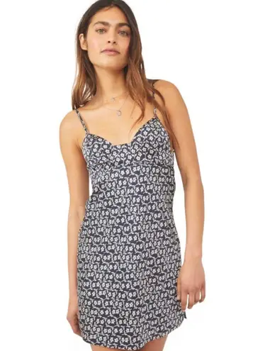 Free People On Our Radar Slip Dress in Navy Size Medium NWT