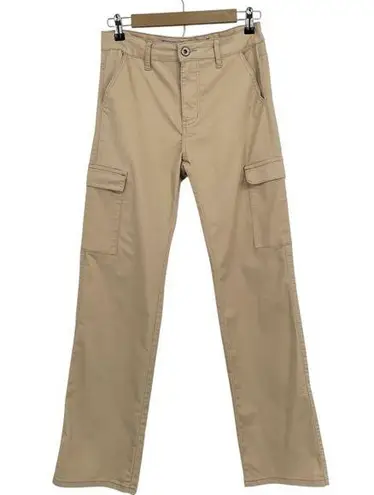 VIP Cargo Wide Leg Khaki Pants Women's Size 9 High Waisted Stretchy Tan