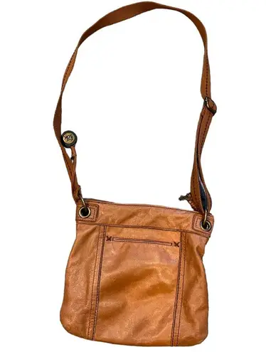 The Sak Soft Tan Leather Studded Crossbody Bag Purse