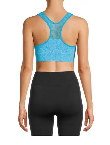 Avia Womens Seamless Sports Bra Size Large Minimum Support Pads Blue White New