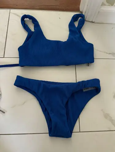 blue textured bikini Size XS