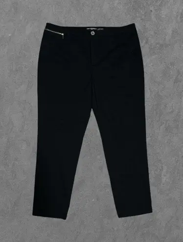 Karl Lagerfeld | Black Ankle Crop Dress Pants Trousers with Gold Detail Size 12