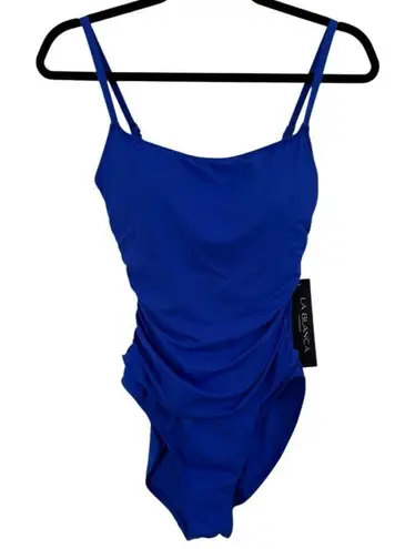 La Blanca NWT! Island Goddess One Piece Swimsuit in Sapphire Blue - Size 8