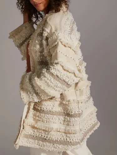 Boutique Oversized Trendy Ivory Knit Boho Jacket