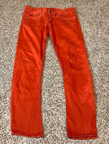 G-star Raw 3301 Skinny WMN Jeans Size 40 Orange Red Denim Casual